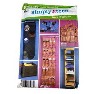 Simplicity 5124 Simply Teen Room Organizers Sewing Pattern Multiple Projects UC